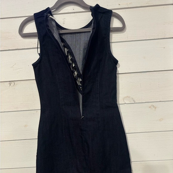 Venus Dark Blue Denim Dress with Cut out Details. Size 2 - Picture 12 of 12